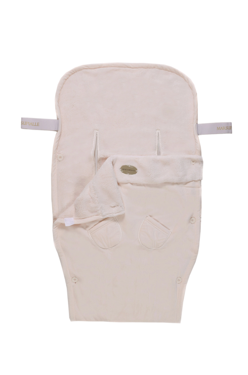 Creamy Slumber Cream Luxury Velveteen Stroller Blanket