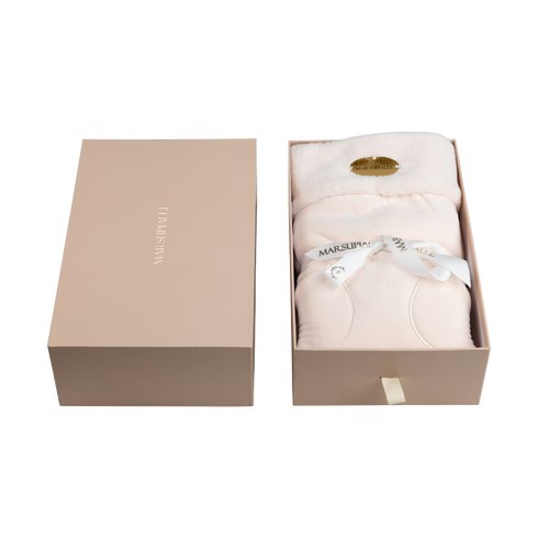 Creamy Slumber Cream Luxury Velveteen Stroller Blanket