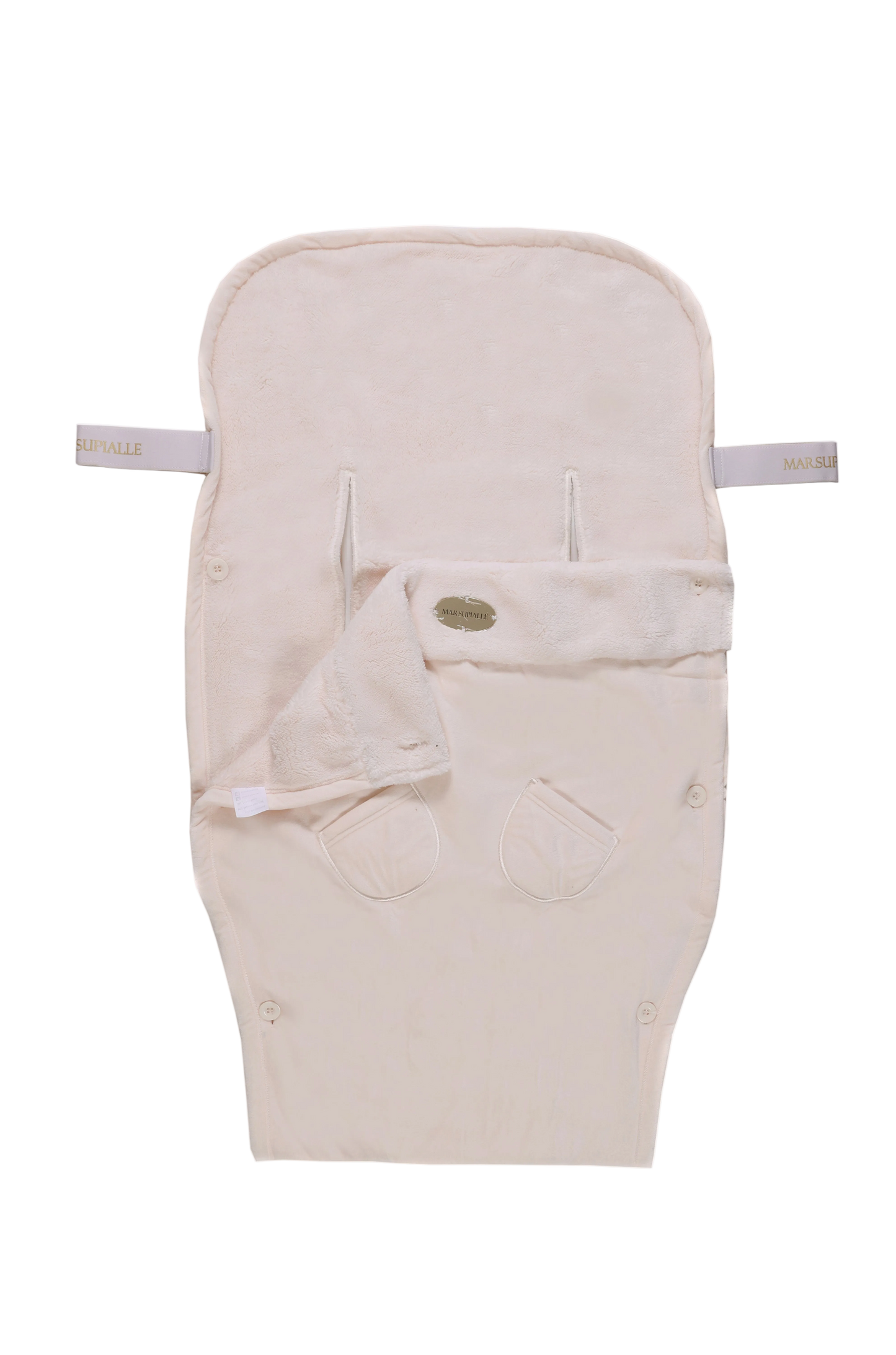 Creamy Slumber Cream Luxury Velveteen Stroller Blanket