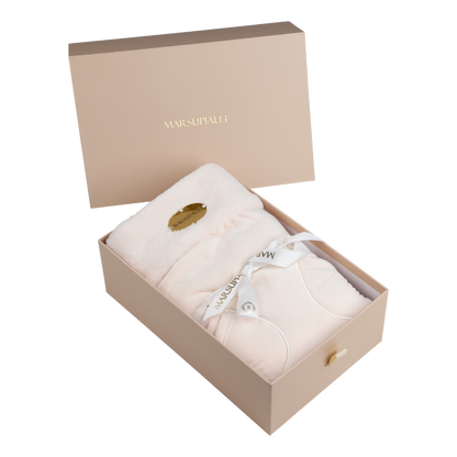 Creamy Slumber Cream Luxury Velveteen Stroller Blanket